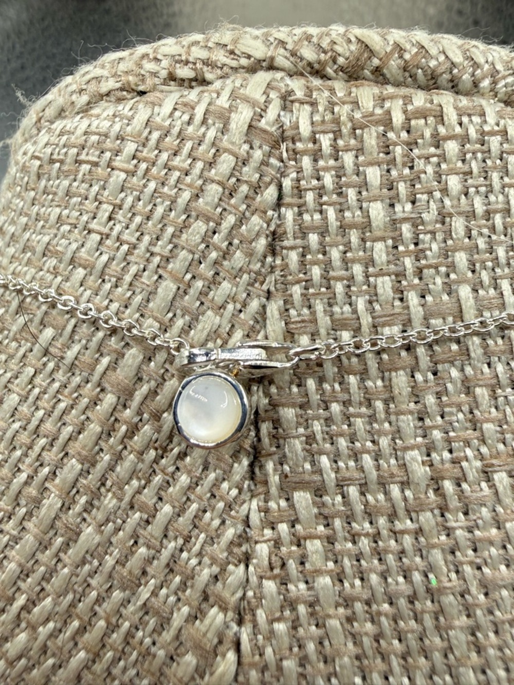 Sterling Silver & Mother-Of-Pearl Gucci Marmont Pendant Necklace - Picture 3 of 3